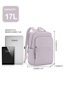 Laptop Backpack For Women Fits 14/15 Inch Laptop, Fashion Waterproof Lightweight Book Bag For Travel Work Business Teacher Nurse Computer Bag With Computer Compartment, Stylish Ladies & Girls Backpacks Purse, Daypack School Backpack For Girls, The New And Old Versions Are Shipped Out Randomly. - Bụi tím - Xem 2