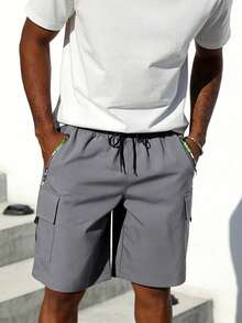 Quần short cargo nam thường ngày - Xám - Xem 1