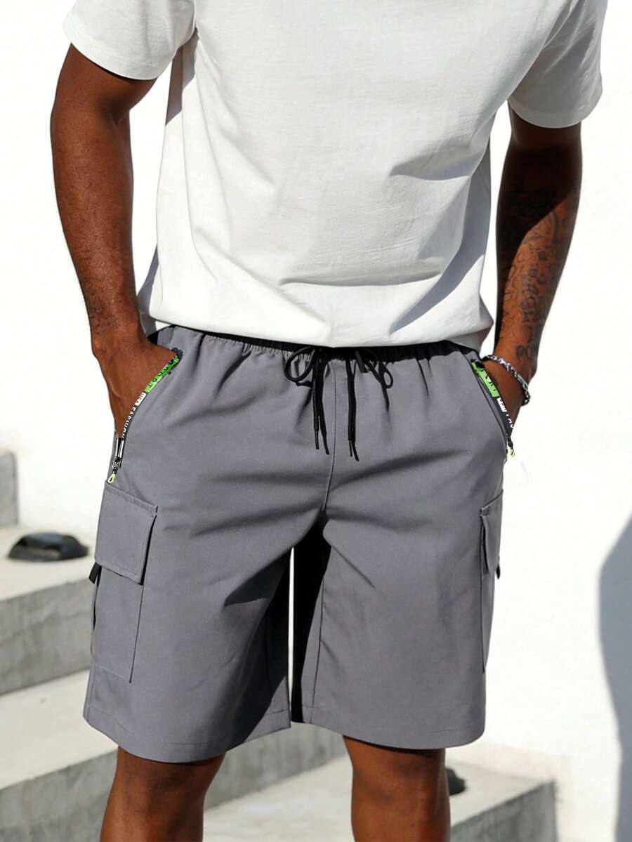 Quần short cargo nam thường ngày - Xám - Xem 1