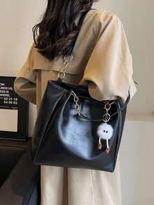 新款大容量女士时尚单肩手提包，多功能通勤/学生手提包 - 彩色 - 查看 8