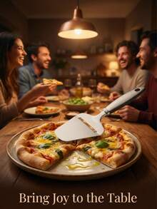 1pc Stainless Steel Cake Scoop, Made Of Stainless Steel, It Is Durable And Resistant To Rust. It Is Used For Cake Slicing / Pizza Transfer / Cheese Cutting. The Non-Slip Handle And Smooth Surface Make It Easy To Clean. It Is A Small Household Baking Tool. - Multicolor - View 4