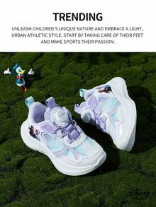 Disney 1 Pair Frozen Themed Children's Athletic Shoes, Including  Princess, Anna Princess And Arendelle Princess Sneakers, Suitable For Daily, Holiday Sports And Outdoor Wear. Comfortable, Non-Slip Soles, Breathable. - Purple - View 2