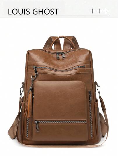 Vintage Style Large Capacity Women's Backpack, Suitable For Work Commute, Travel, Shopping, Gift