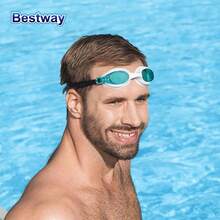 Bestway 21130 专业高清防雾防水泳镜 1 副，舒适白色镜框，视野清晰，男女游泳者的理想之选 - 21130-Yellow - 查看 4
