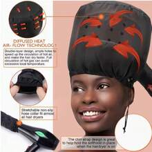 2pcs Hair Dryer Cap, Home Use Hair Drying Cap, Blow Dryer Bonnet, Hair Styling Warm Air Cap - Multicolor - View 2