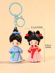 2pcs Cartoon Couple Plush Keychain, Cute Bag Pendant, Car Key Chain, Small Gift - Couple Keychains - View 7