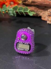 Customized Rhinestone Electronic Ring Counter, Elastic Finger Ring Portable Counter, Convenient Electronic Rosary Beads, Decorative And Practical Tool For Praying Count, Customer Flow Count, Sports Count, Fishing-Golf Count, Holiday Gifts - Multicolor - View 14