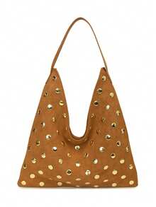 BAILEE A Stylish And Elegant PU Handbag With Personalized Sequin Design. It Has Ample Space, Is Durable, Water-Resistant, And Can Hold Tablets, Phones, Lipsticks, And Other Items. It Can Be Carried By Hand Or Slung Over One Shoulder. It's An Ideal Choice For Daily Commutes, Outfit Combinations, Travel, And Gift-Giving During Holidays. - Multicolor - View 17