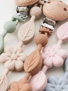 1pc Silicone Pacifier Clip, Grade Silicone Pacifier Strap With Clip Keeps Pacifiers, Teethers & Small Toys In Place - 1pcs - View 5