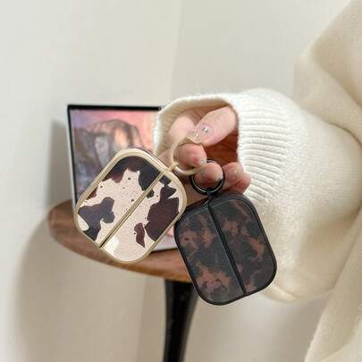 Amber Leopard Print Texture Protective Case Compatible With Samsung Buds 3/Buds 3 Pro Earphones, Discreet Luxury Design