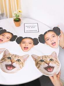 لافتة صور الوجه المخصصة لديكور الحفلات، إكليل رأس مضحك مخصص لاحتفالات عيد الميلاد وأجواء حفلات المنزل، عرض علم الصور المخصص لتجمعات الأصدقاء، لافتة جو الصور القابلة للتخصيص هدية لديكور الحفلات وملحقات الصور - النمط أ - مشاهدة 5