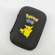 1pc Card Holder Pikachu Zipper Letters Storage Box Album Case Pouch Vmax GX Vstar Game Collection Cards Sleeves Pack Gifts Pokemon Cards Black Card Game Case Game Box Battle Trainer Gift - Multicolor - View 12