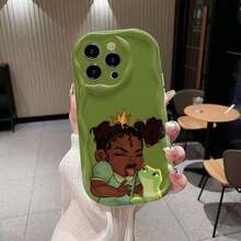 Princess And The Frog 3D Wave Edge Phone Case For IPhone 17 Air/16 15 14 13 12 Pro Max/17 16 15 14 Plus/13 12 11 Pro/X/Xs Max Shockproof Protective Case Thickened Full Edge Soft Case Holiday Birthday Gift - 款式1(1件) - 查看 11