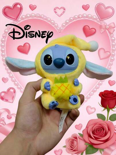 1 stuk schattige Stitch pluche sleutelhanger - Stitch snack hanger, willekeurige kleur, zachte knuffelpop, geschikt voor kinderen, fans, studenten, rugzakdecoratie, autosleutelhanger, tasaccessoire, cadeau voor beste vriend(in), sleutelhanger voor stellen, schoolspullen, blind box, decoratie voor reistas, feestartikel voor de feestdagen