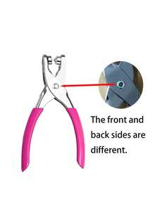 Kit de herramientas de ojal, juego de aros de pendientes de metal hueco, juego de alicates de ojal hueco, broches a presión, juego de herramientas de perforación para manualidades de costura, juego de instalación de ganchos de cinco garras, broches a presión sin gancho, alicates de engaste manual de gancho, gancho madre-hijo, juego de herramientas de ojal de cable, ojales metálicos y arandelas plateadas/doradas, juego de engaste manual de ojal de cable, adecuado para cuero/cinturón/zapatos/artesanía - Multicolor - Ver 8