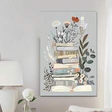 1pc Vibrant Spring Wildflowers Canvas Art - 2D Flat Wrapped Canvas Painting With Greenery And Blooming Flowers, Bedroom, Living Room, Office Decor, Home & Farmhouse Style, Canvas Wall Art - 1 - View 2