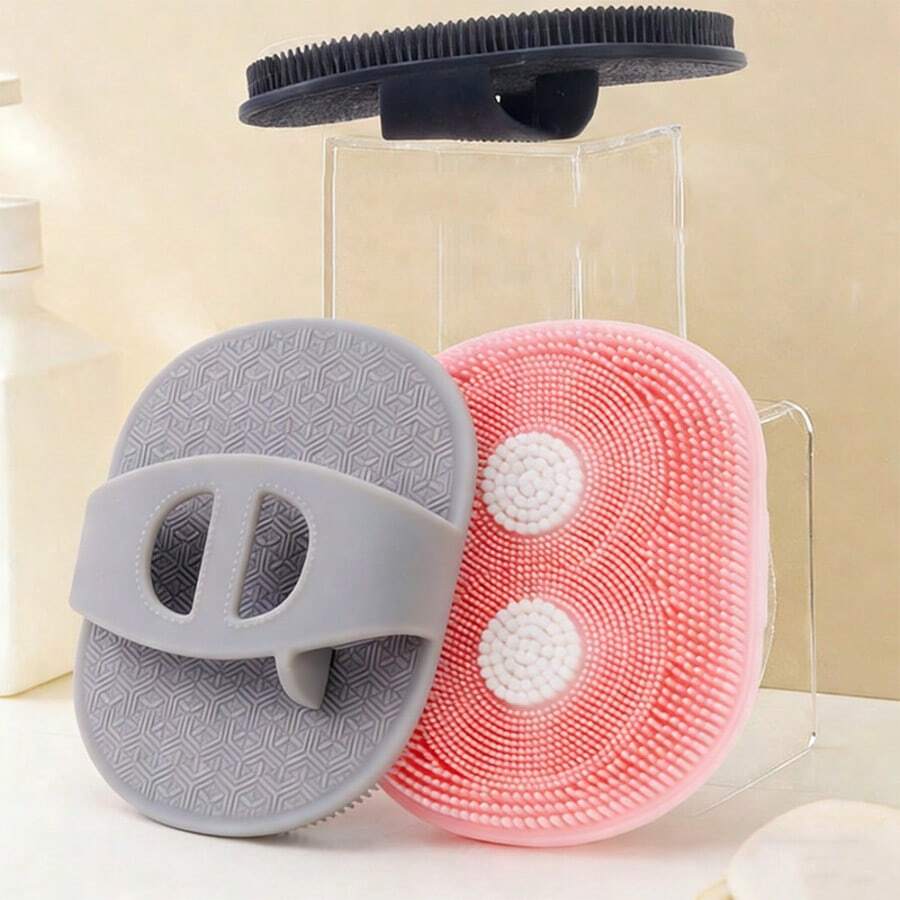植绒沐浴刷，软毛淋浴刷，易擦洗硅胶浴室刷 - 洗澡刷 - 查看 1
