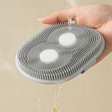 植绒沐浴刷，软毛淋浴刷，易擦洗硅胶浴室刷 - 洗澡刷 - 查看 9