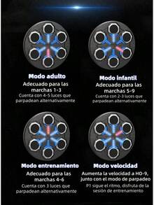 Máquina de Boxeo Musical, con Bluetooth y Luces LED, Tablero de Boxeo Recargable para Montaje en Pared, con 15 Velocidades para Entrenamiento Silencioso para Adultos, Instalación sin Taladrar - 1 - Ver 7