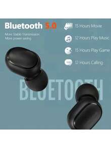 Wireless Earphones Airdots For Redmi TWS Bluetooth 5.0 E6S - Preto.1pc - View 3