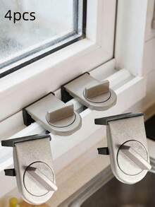Stainless Steel Sliding Door Anti-Theft Lock With Tool-Free Thumb Turn, Compact Security For Patio, Balcony And Home, 2pcs/4pcs - A - View 3