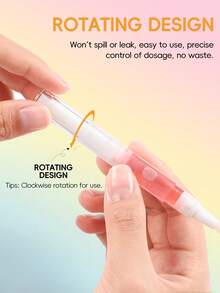 PEACECOLOR 1支/2支/3支/4支/8支/16支装美甲护理油笔套装，含软毛刷的指甲营养油笔，便携式美甲修脚工具套装，指甲修复护理礼盒，适合女性使用 - 5ml - 查看 3