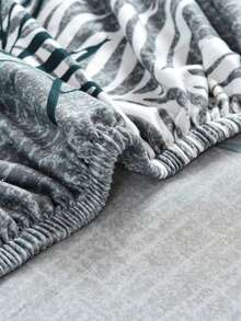 1件装弹力全罩沙发套，树叶图案，现代风格涤纶面料，可机洗，保护沙发，防尘防污 - 淺綠色 - 查看 5