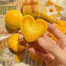 慢回弹粘手指逼真面包，超柔软挤压玩具，湿软超慢回弹玩具，挤压玩具，减压挤压玩具，礼物 - 彩色 - 查看 7