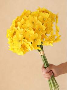 3/6/12支装春夏新款仿真水仙花，栩栩如生，非常适合家居装饰、厨房、客厅、卧室摆放，也适合婚礼新娘手捧花。 - 黃色 - 查看 3