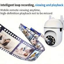 Wireless WiFi Pet Security Camera, Outdoor Weatherproof Camera, 1080P HD, Color Night Vision, Two-Way Audio, 360° Pan/Tilt/Zoom, Motion Tracking And Detection, For Home Security With Spotlight And Siren - Multicolor - View 6