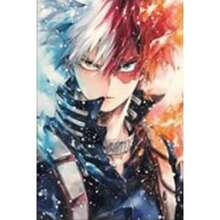 NebulaNova 动漫海报套装、Izuku Midoriya、Bakugō Katsuki、OCHACO URARAKA、Shoto Todoroki、拼贴套件，1 件套 - 淡黃 - 查看 14