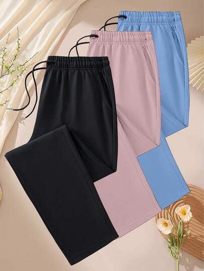新款女士户外休闲裤，宽松纯色长裤，适合徒步、露营、探险、慢跑等各种户外活动，四季皆宜，修身百搭