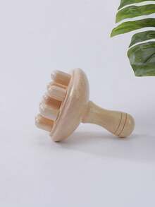 1pc 12-Tooth Massage Comb, Natural Wooden, Home Portable Massager, Full Body Meridian Brush, Chest & Leg Massage - Multicolor - View 9