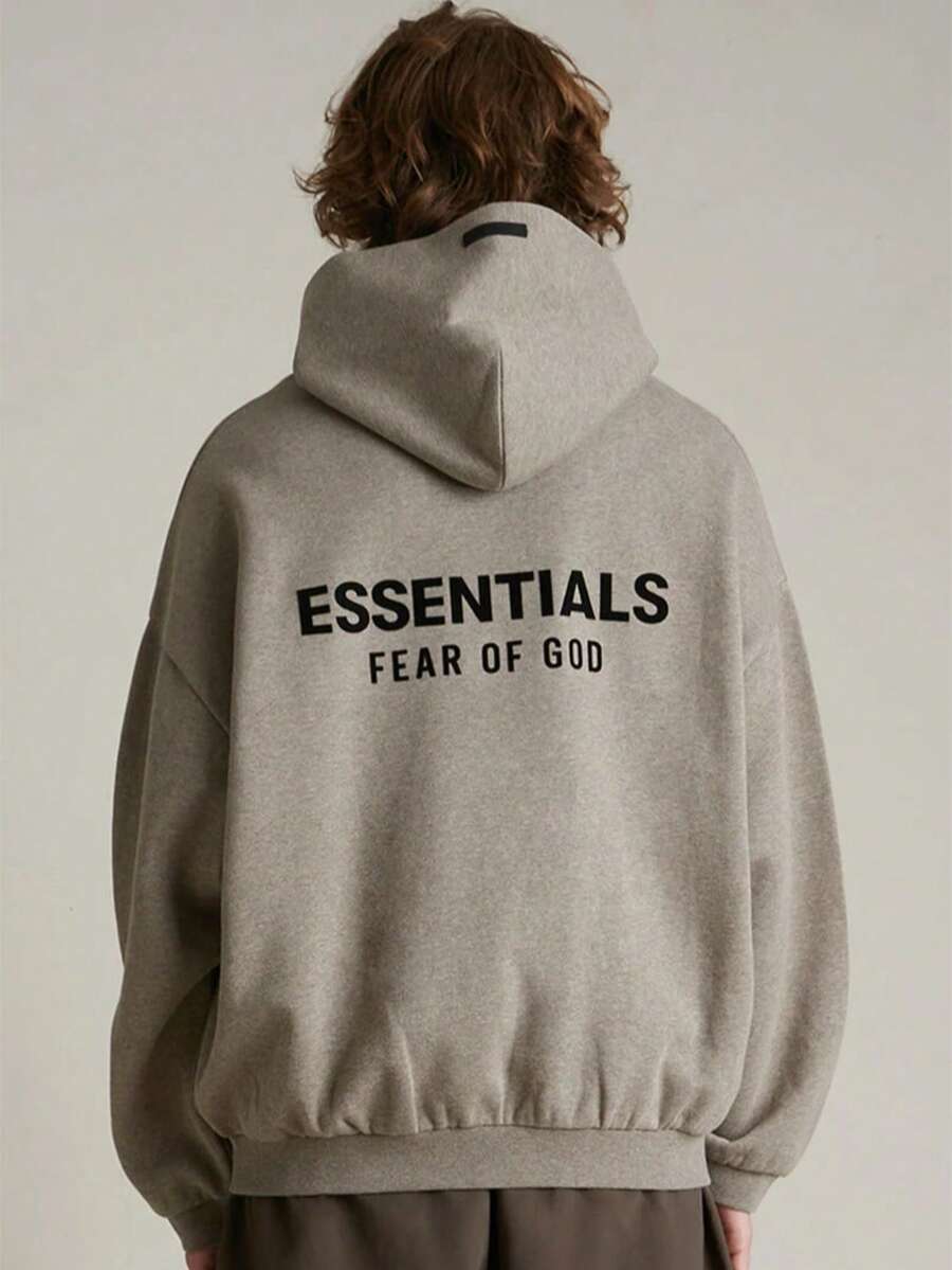 Fear Of God Essentials Fleece Hoodie (FW24) Unisex - 石楠灰 - 查看 1