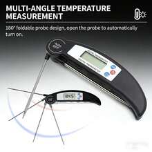 1个装数字肉类温度计，带探针，适用于烹饪、烘焙、液体、烧烤、空气炸锅，可快速测量食物温度 - M - 查看 7