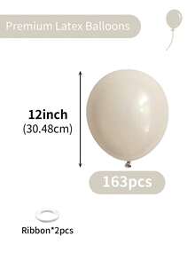 14/34/64/103/163/236 pezzi Palloncini in lattice bianco sabbia per feste con nastro, palloncini rotondi da 5/10/12/18 pollici per elio bianco sabbia crema beige stile bohémien, adatti per fidanzamento, compleanno, matrimonio, addio al nubilato, rivelazione del sesso, laurea, decorazione per addio al nubilato - Shabai - Visualizzare 19