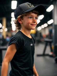 1 pieza Gorra de camionero con 26 letras para niños, gorra casual de moda para niñas para volver a la escuela y uso diario, con protección UV - Negro - Ver 4