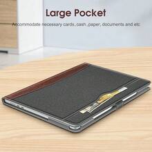 Fintie Sleeve Case For MacBook Air 15 Inch A3241 A3114 A2941 (2023 2024 2025 Release), Premium PU Leather Folio Book Cover For MacBook Air 15.3\ M2 M3 M4 Chip With Touch ID (Gray) - Xám - Xem 4