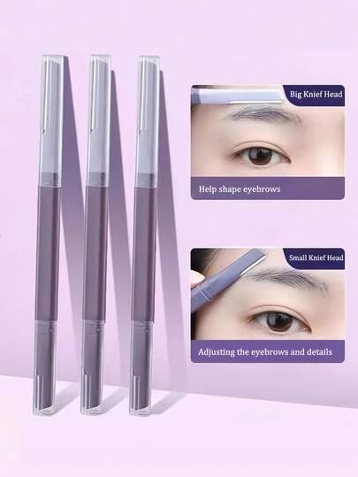 3/2/1pc Double-Headed Eyebrow Trimmer, Eyebrow Trimmer With Protective Cover, Newly Designed Eyebrow Trimmer, Eyebrow Razor