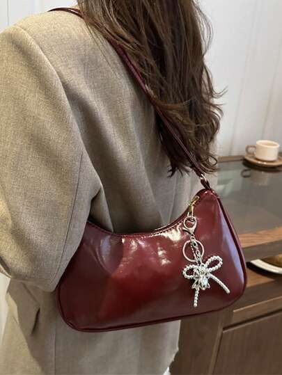 Bolsos de mujer de nueva llegada primavera 2026, bolsos de estilo retro para mujer, bolsos de hombro y de mano para ir al trabajo, adornados con colgantes de lazo. Lo suficientemente espacioso para contener cosméticos, teléfonos móviles, gafas, baterías portátiles, paraguas y talla grande para ir de compras o salidas diarias.