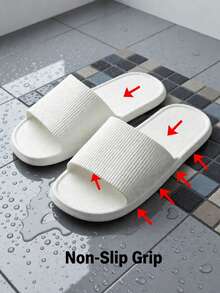 Dép EVA siêu nhẹ dành cho nam và nữ, thích hợp sử dụng ở nhà, bãi biển hoặc khi tắm. - trắng - Xem 12