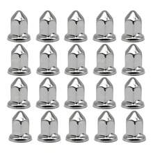 Tendencia20 Capuchones Cubre Tuerca Trailer Metalico Cromado 33mmCalidad premium - PUNTA LAPIZ - Ver 4