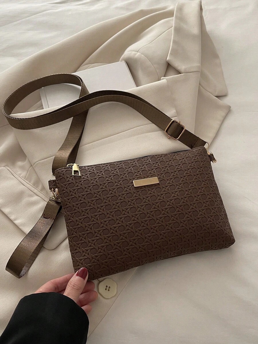 New Rhombus Pattern Women's Handbag, Versatile Shoulder Bag, Unique Small Square Bag, Wholesale, Spring/Summer - Brown - View 1