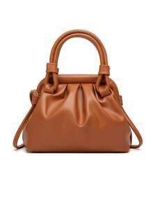 女士新款独特褶皱云朵简约单肩包，适合外出、通勤和日常使用 - 彩色 - 查看 9