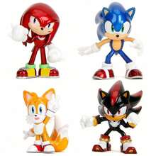 Simba Sonic 2.5英寸金属索尼克角色摆件，包含索尼克、塔尔斯、夏特，金属收藏品，完美的圣诞节/生日礼物，桌面摆件 - 1个独立摆件 - 彩色 - 查看 2