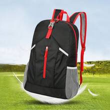 Foldable Hiking Backpack Lightweight Packable Basic-Daypack Collapsible Bag Water-Resistant Travel Men Women Camping Cycling Outdoor - màu đen - Xem 2