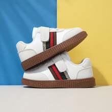 1 Pair New Soft Bottom Anti-Slip Flat Sports Shoes, Classic Durable Toddler Boys' Casual Sneakers, Fashionable Girls' Shoes - White - View 11