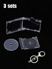 Acrylic Keychain, Black Vinyl Record Box, Star Album, Concert Merchandise, DIY Pendant Charms For Bags, Earphones, Mini CD Album Covers, Acrylic Keychains, Fan Memorabilia, Birthday Party Gifts - Multicolor - View 14