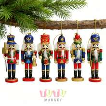 6 Piezas Adornos Colgantes De Cascanueces NavideñOs, Decoraciones Colgantes Vintage Para El áRbol De Navidad, DecoracióN De Fiesta, DecoracióN Del Hogar, Decoraciones NavideñAs, DecoracióN De HabitacióN, Decoraciones NavideñAs De Invierno, Regalos De Navidad, DecoracióN NavideñA - color - Ver 11