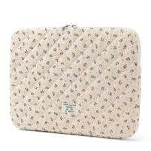 Puffy Laptop Sleeve 13-15.6 Inch Cute Quilted Laptop Protective Case Padded Floral Computer Sleeve For MacBook (A-Purple, 13 Inch) - A-Tím - Xem 9